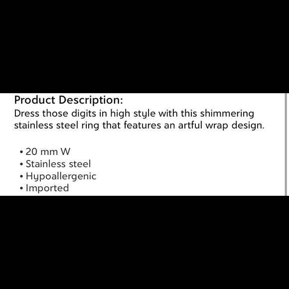 Stainless Steel Layered Wrap Ring - Picture 4 of 6